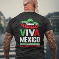 Viva Mexico 帽子デザイン メキシコ国旗カラー メキシコ人向け メンズTシャツ バックプリント 高齢者への贈り物