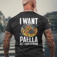 I Want Paella Not Your Opinion スペインのパエリア メンズTシャツ バックプリント 高齢者への贈り物