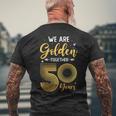 We Golden Together 50年 結婚50周年記念 結婚記念日 メンズTシャツ バックプリント 高齢者への贈り物