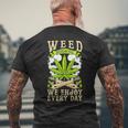 Weed 毎日を楽しむ メンズTシャツ バックプリント 高齢者への贈り物