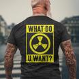 What Do U Want 原子力エンジニア メンズTシャツ バックプリント 高齢者への贈り物