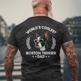World's Coolest Dog Dad Papa メンズ ボストンテリア メンズTシャツ バックプリント 高齢者への贈り物