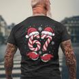Xmas Viral 67 Candy Canes Santa Holiday Kids Men's Back Print T-Shirt Gifts for Old Men