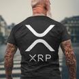 Xrp リップルアルトコイン暗号通貨支払いプロトコル通貨 メンズTシャツ バックプリント 高齢者への贈り物