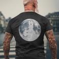 うさぎ星人 On The Moon メンズTシャツ バックプリント 高齢者への贈り物