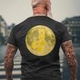 うさぎ星人 On The Yellow Moon メンズTシャツ バックプリント 高齢者への贈り物