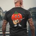 おもしろギタリスト トマト 演奏 ギター ミュージシャン トマト ギター メンズTシャツ バックプリント 高齢者への贈り物