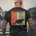かわいい マングース の動物 メンズTシャツ バックプリント 高齢者への贈り物