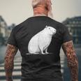 かわいいカピバラ カピバラ・カピバラ メンズTシャツ バックプリント 高齢者への贈り物
