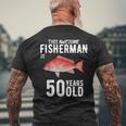 メンズ この金目鯛漁師は50歳50歳の誕生日です メンズTシャツ バックプリント 高齢者への贈り物