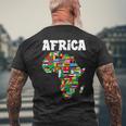 アフリカtシャツ 誇り高きアフリカ国旗大陸愛 メンズTシャツ バックプリント 高齢者への贈り物