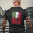 アルバニアのイタリアの愛-アルバニアとイタリア 長袖tシャツ メンズTシャツ バックプリント 高齢者への贈り物