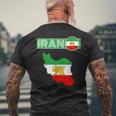 イランライオン太陽旗、イラン地図、イラン、イランの旗、イランの旗。 メンズTシャツ バックプリント 高齢者への贈り物