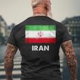 イラン国旗tシャツ メンズTシャツ バックプリント 高齢者への贈り物