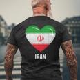 イラン国旗シャツ メンズTシャツ バックプリント 高齢者への贈り物