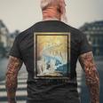 ウィリアム・ブレイク ジェイコブの梯子 芸術 象徴主義 神秘主義 魔法 William Blake Jacob メンズTシャツ バックプリント 高齢者への贈り物