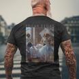エドガー・ドガのアーティストとバレエフラットダンサー メンズTシャツ バックプリント 高齢者への贈り物