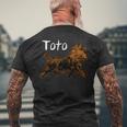 オズの魔法使いドッグシャツ アート-ドロシーの犬 Tototrutting メンズTシャツ バックプリント 高齢者への贈り物