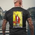 オリジナルrider Waite Deckからのマジシャンビンテージタロットカード メンズTシャツ バックプリント 高齢者への贈り物