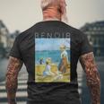オーギュスト・ルノワール ビーチのフィギュア メンズTシャツ バックプリント 高齢者への贈り物