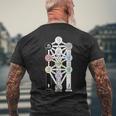 カバラの生命の樹図 メンズTシャツ バックプリント 高齢者への贈り物