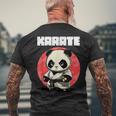 カラテカと空手パンダ メンズTシャツ バックプリント 高齢者への贈り物