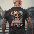 キャッピー・バースデー・カピバラ愛好家 バースデー・カピバラcappy Birthday メンズTシャツ バックプリント 高齢者への贈り物