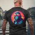 クールゴリラ サングラス付き サンセット ゴリラ メンズTシャツ バックプリント 高齢者への贈り物