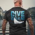 グアムマンタでのダイビング メンズTシャツ バックプリント 高齢者への贈り物