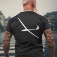 グライダー パイロット 高騰 飛行機 帆船 航空 メンズTシャツ バックプリント 高齢者への贈り物