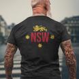 サウスウェールズ Nsw ライオンフラッグ オーストラリア メンズTシャツ バックプリント 高齢者への贈り物