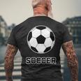 サッカー（サッカー部）Soccer 部活 クラブ【サッカーボール】スポーツ フットボール グッズ ウェア イラスト メンズTシャツ バックプリント 高齢者への贈り物