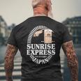 サンライズ エクスプレス トレイン 日本 東京 出雲 サンライズ 出雲 電車 メンズTシャツ バックプリント 高齢者への贈り物