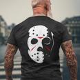 ジェイソンホッケーマスク ハロウィンシャツ 13日の金曜日 メンズTシャツ バックプリント 高齢者への贈り物