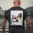 セクシーガールグラフィックtシャツ マスクのセクシーなファッションモデル メンズTシャツ バックプリント 高齢者への贈り物