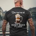 ソーダ愛好家のためのかわいいルートビアフロート格言 メンズTシャツ バックプリント 高齢者への贈り物