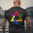ダビデの星 Lgbt メンズTシャツ バックプリント 高齢者への贈り物