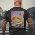 ダリの蜂の飛びによって生じる夢 メンズTシャツ バックプリント 高齢者への贈り物