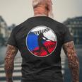 チェコ国旗 野球ヒッター チェコ国旗 メンズTシャツ バックプリント 高齢者への贈り物