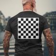 チェッカー柄チェス メンズTシャツ バックプリント 高齢者への贈り物