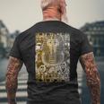 ツタンカーメン 古代エジプト ファラオ ツタンカーメン王 アンク メンズTシャツ バックプリント 高齢者への贈り物