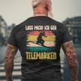 テレマーク Lass Mich Ich Geh Telemarken スキー メンズTシャツ バックプリント 高齢者への贈り物