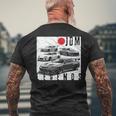 ディストレス Jdm レジェンズ レースカー 国旗 日本製 長袖tシャツ メンズTシャツ バックプリント 高齢者への贈り物