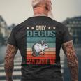 デグーは私を判断できる 齧歯類 デグー メンズTシャツ バックプリント 高齢者への贈り物