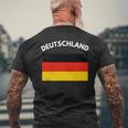 ドイツの誇りのドイツ国旗 ドイツ国旗 メンズTシャツ バックプリント 高齢者への贈り物