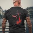 ドーベルマン グラフィック ペット アートワーク 犬 ドーベルマン メンズTシャツ バックプリント 高齢者への贈り物