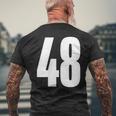 ナンバーフォーティーエイト 48 スポーツチーム制服 誕生日 48 メンズTシャツ バックプリント 高齢者への贈り物