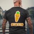ニンジン 人参 Ninjin『Oyasai お野菜』ゆるくて かわいい キャラクター 面白い メンズTシャツ バックプリント 高齢者への贈り物