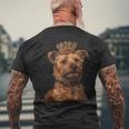 ノーフォークテリア犬 ノーフォークテリア メンズTシャツ バックプリント 高齢者への贈り物