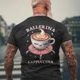 バレリーナ カプチーノ ミーム ブレイン イタリアン メンズTシャツ バックプリント 高齢者への贈り物